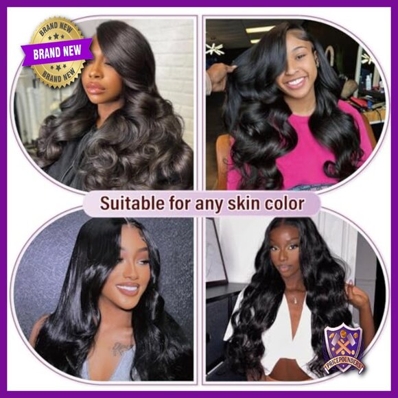 13x6 HD Lace Front Wig Human Hair 28in Body Wave Pre Plucked